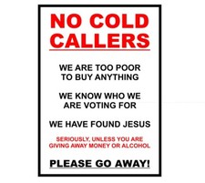 NO COLD CALLERS, FUN HUMOUR