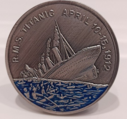Titanic silver coin - 1912, white