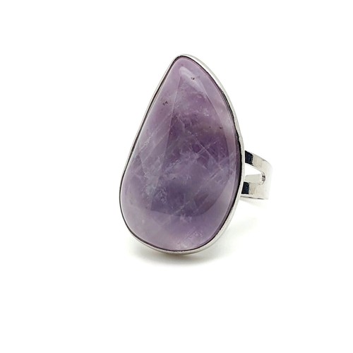 Ring teardrop crystal natural - ring,