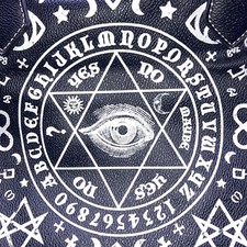 BANNED APPAREL BLACK BAG Psychic pagan Witches Pentagram Ouija Tarot Spells goth
