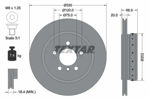 Brake disc internally - 2x,