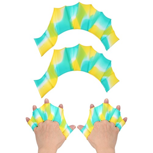 Silicone swimming gloves - silicone,
