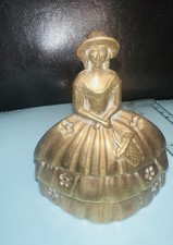 vintage brass "crinoline lady"