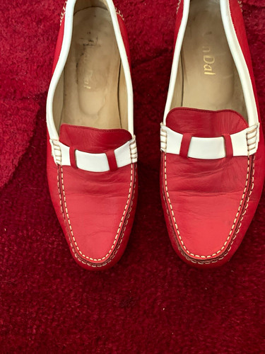 Van dal red white leather - dal,