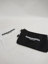 DSQUARED2 Perfume Black Zipper Pouch with White Dust Bag New Unused