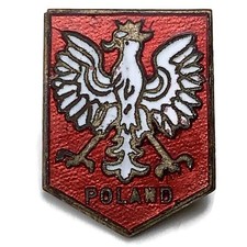 Original WW2 Free Polish Forces (Army In Exile) Poland ENAMEL Lapel Badge