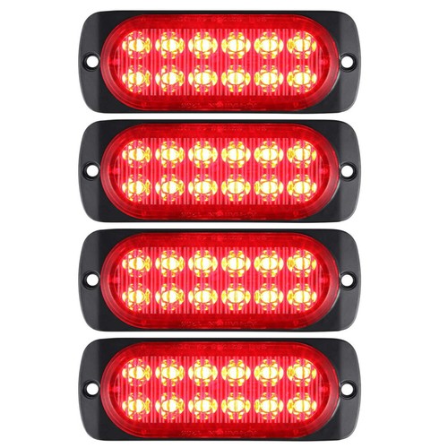 Red led car truck emergency - car,