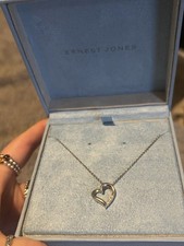 Sterling Silver Diamond Heart