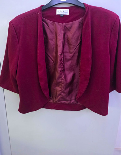 Solo burgundy bolero - burgundy, bolero/shrug