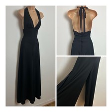 Vintage 70s Black Halter Neck
