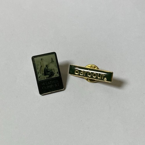 Barbour enamel pin badges - 2x,