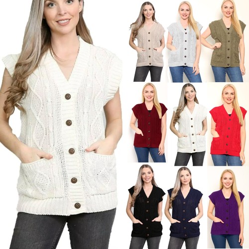 Ladies sleeveless button - ladies,
