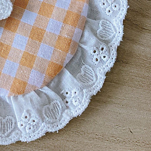 Orange plaid dog bandana scarf - dog,