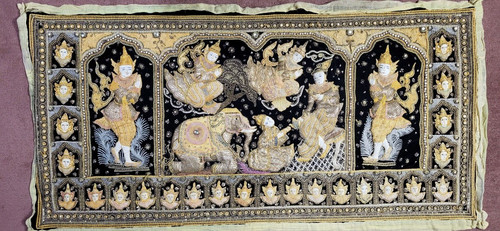 Burmese thai kalaga tapestry - burmese,
