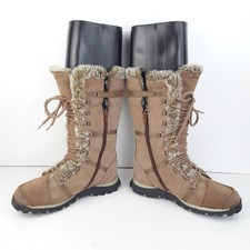 Skechers Womens Boots UK 3 Chestnut Brown Grand Jams Faux Fur Ladies EUR 36