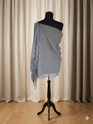 Evening shawl fringe shimmer - evening,