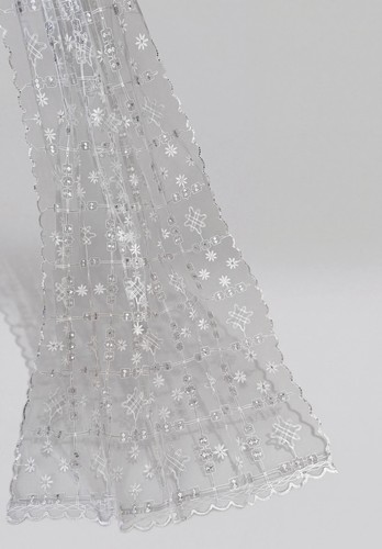 Women off white chunni stole - chunni,