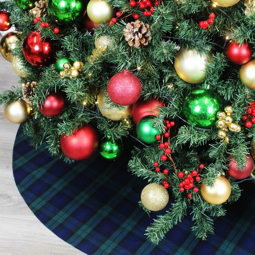 Blue tartan christmas - blue,