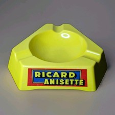 Vintage Ricard Anisette Melamine Ashtray Yellow 1970's