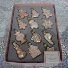 Cupcake & Cashmere Miniature Glass Christmas Bauble Tree Ornament x 12.