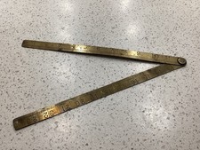 Early 19th century brass  24"  folding ruler E Harrington & Son Birmingham 183? 