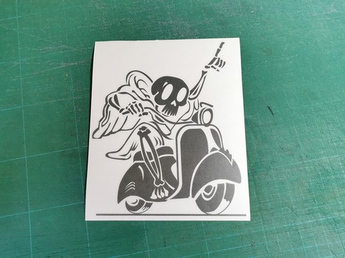 Vespa lambretta scooter skull - lambretta,