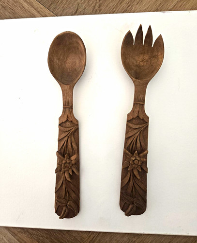 Vintage hand carved wooden - vintage,