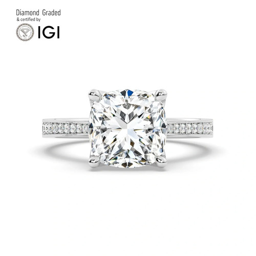 Cushion diamond engagement - cushion,