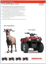 Honda Fourtrax 350 Quad Bike ATV Vintage advert 2000