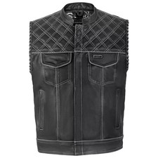 Men's Black Leather Vest
