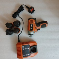 Kit AEG BSS 12C  Impact Driver 12V  + Charger And 4 Batteries.