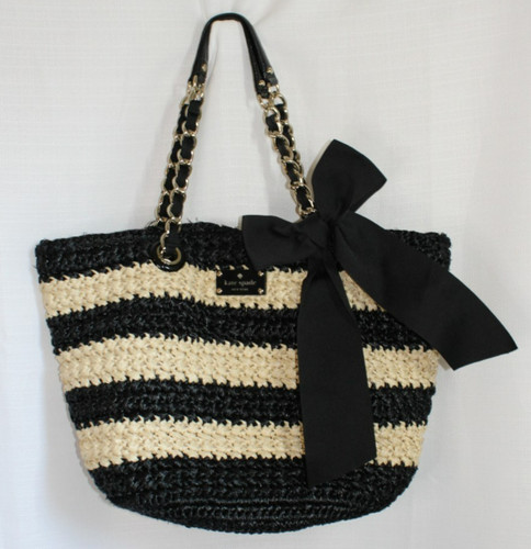 Kate spade black - black/tan, striped