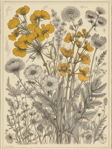 Wildflower cluster vintage - wildflower,