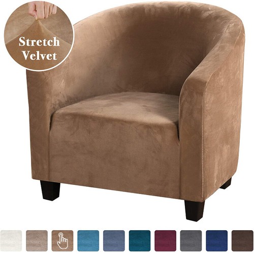 Stretch velvet one seater sofa - velvet,