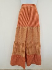 Vintage Skirt Cotton Long Maxi