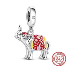 Colourful elephant dangle - colourful,