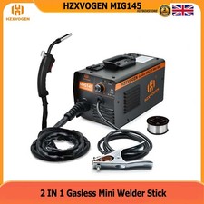 HZXVOGEN Gasless MIG Welder 145Amp Inverter IGBT MIG Welding Machine Portable UK