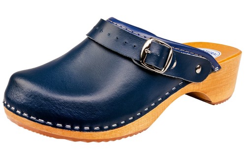Women fashion clogs - fashion, navy