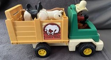 Vintage 1979  Fisher Price 330 Rodeo Rig Husky Helper Farm Truck With Horse