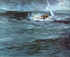 1983 Vintage Print Sail Boat