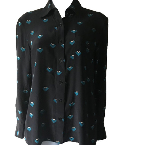 Tucker silk black blouse - tucker, l/s