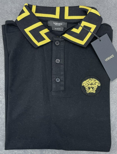 Versace men black polo - men's,