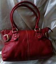 Gorgeous Bergamo Red Butter Soft Leather Medium Hand/shoulder Bag 15" X 10" vgc