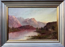 Francis E. Jamieson (1895-1950) : Scottish Highland Scene, signed oil on canvas