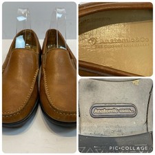 Men’s ANATOMIC & CO Loafer Shoes UK7 EU41 Slip On Brown Leather Rubber Gel Sole