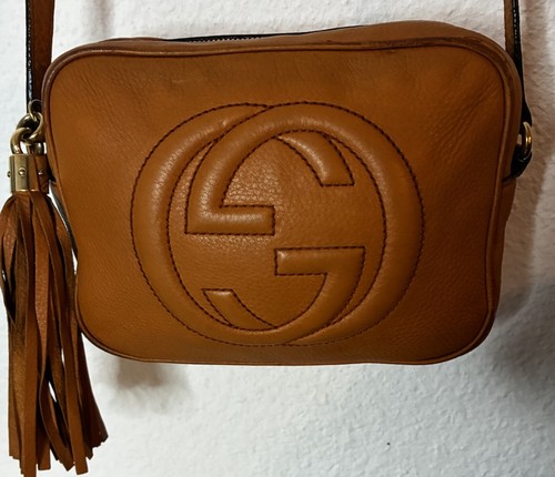 Gucci tan pebbled leather - pebbled,