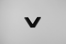 Gloss Black V Letter Range