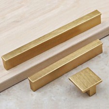 Brushed Brass Gold Drawer Pull