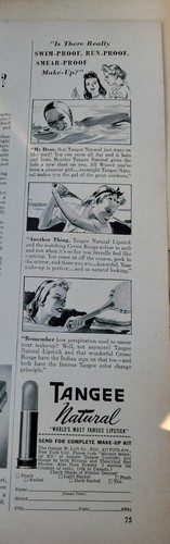 1941 tangee lipstick cosmetics - tangee,