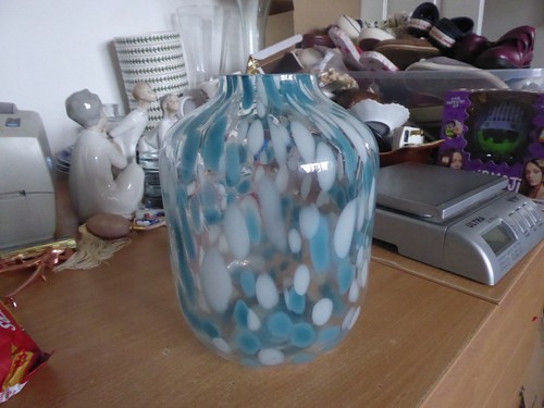 Beautiful art glass vase - , large